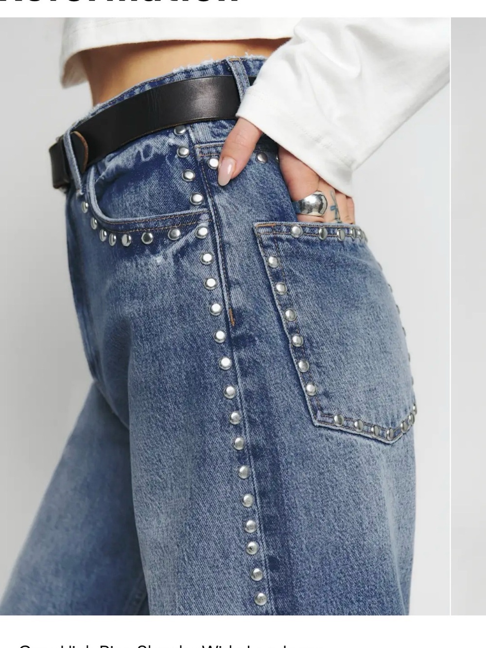 Reformation Cary High Rise Slouchy Wide Leg Jean